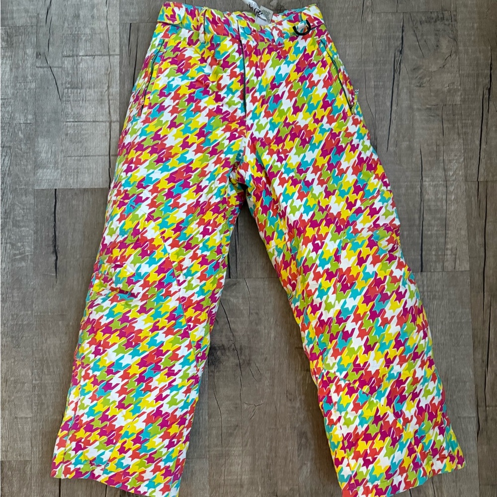 L.L. Bean Multicolor Houndstooth Kids Snowpants